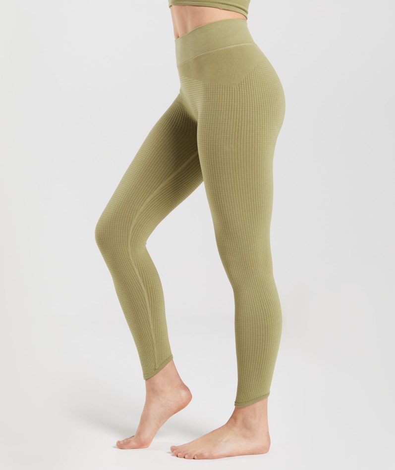 Gymshark Pause Sømløse Leggings Griffin Green
