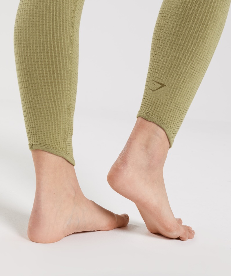 Gymshark Pause Sømløse Leggings Griffin Green
