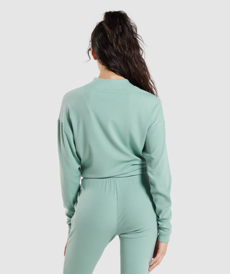 Gymshark Pause Zip Up Jakke Maya Blå