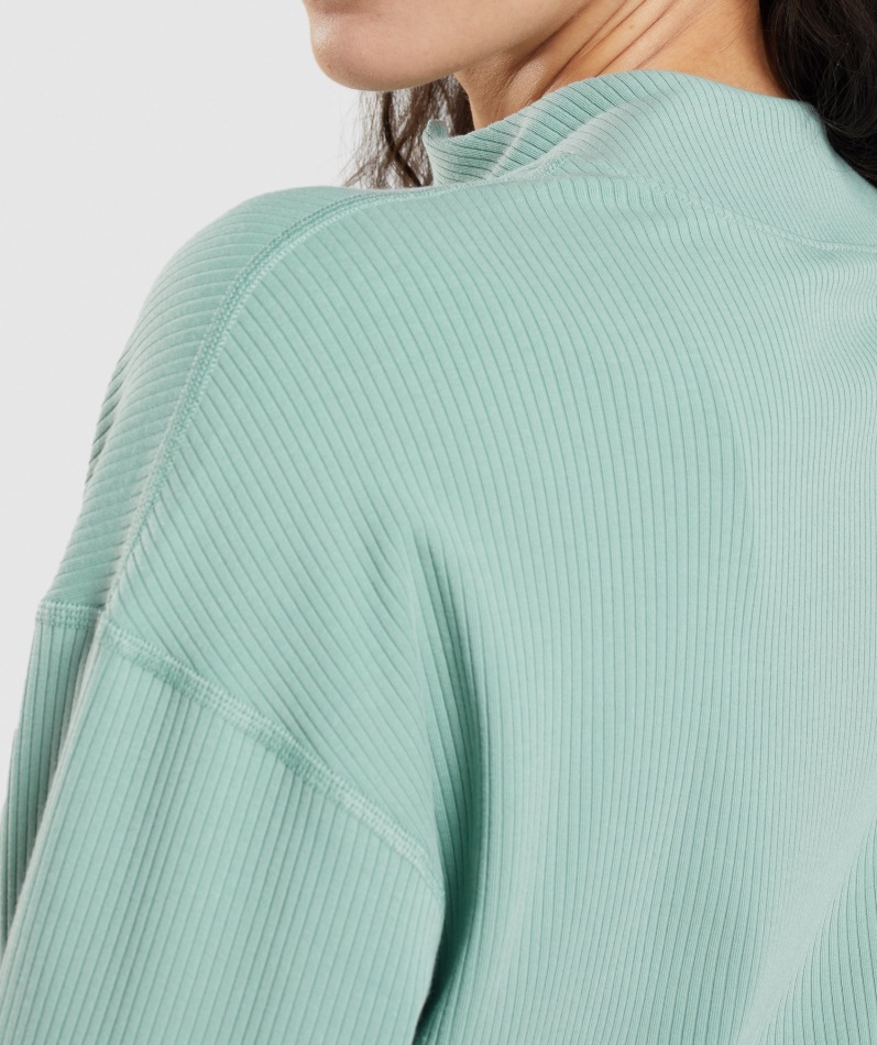 Gymshark Pause Zip Up Jakke Maya Blå