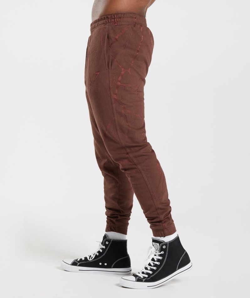 Gymshark Power Joggers Kirsebærbrunt Trykk