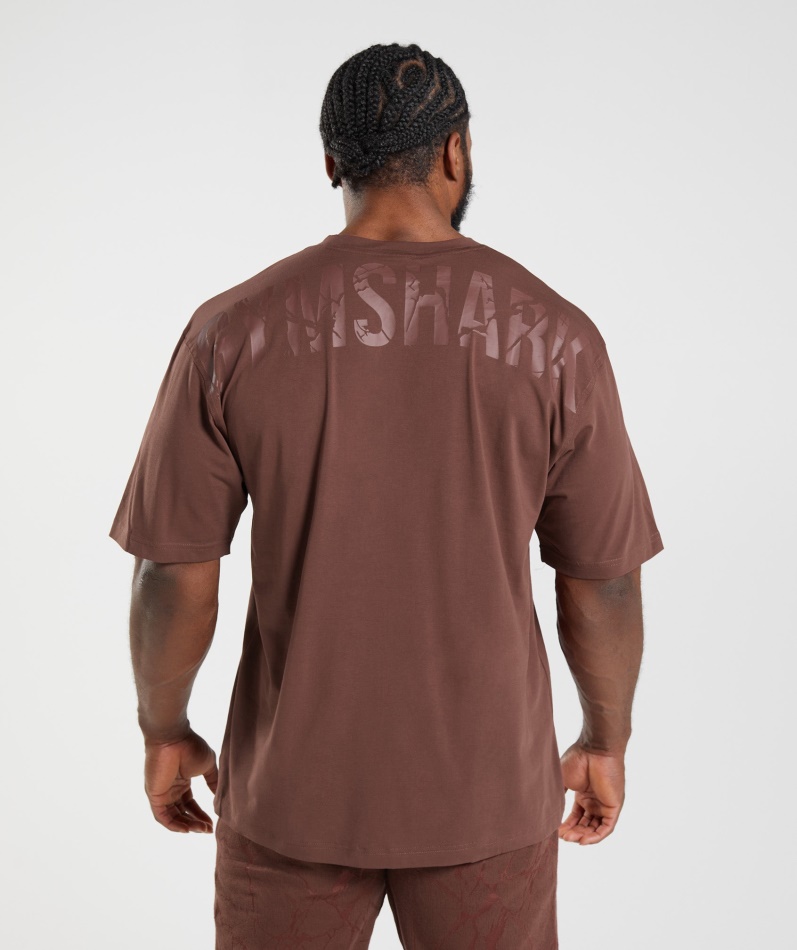 Gymshark Power T-skjorte Kirsebærbrun