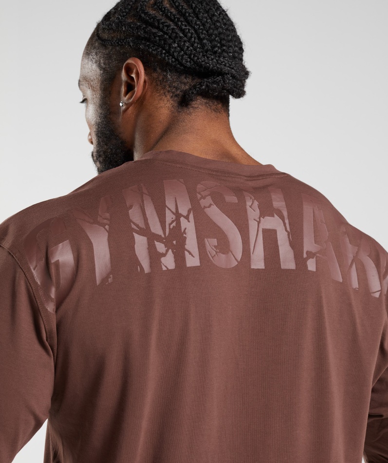 Gymshark Power T-skjorte Kirsebærbrun