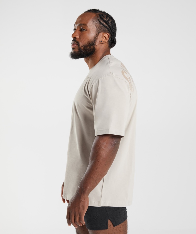 Gymshark Power T-skjorte Pebble Grå