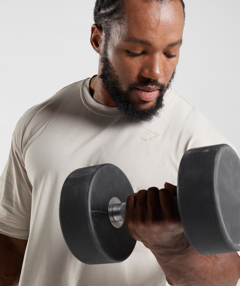 Gymshark Power T-skjorte Pebble Grå