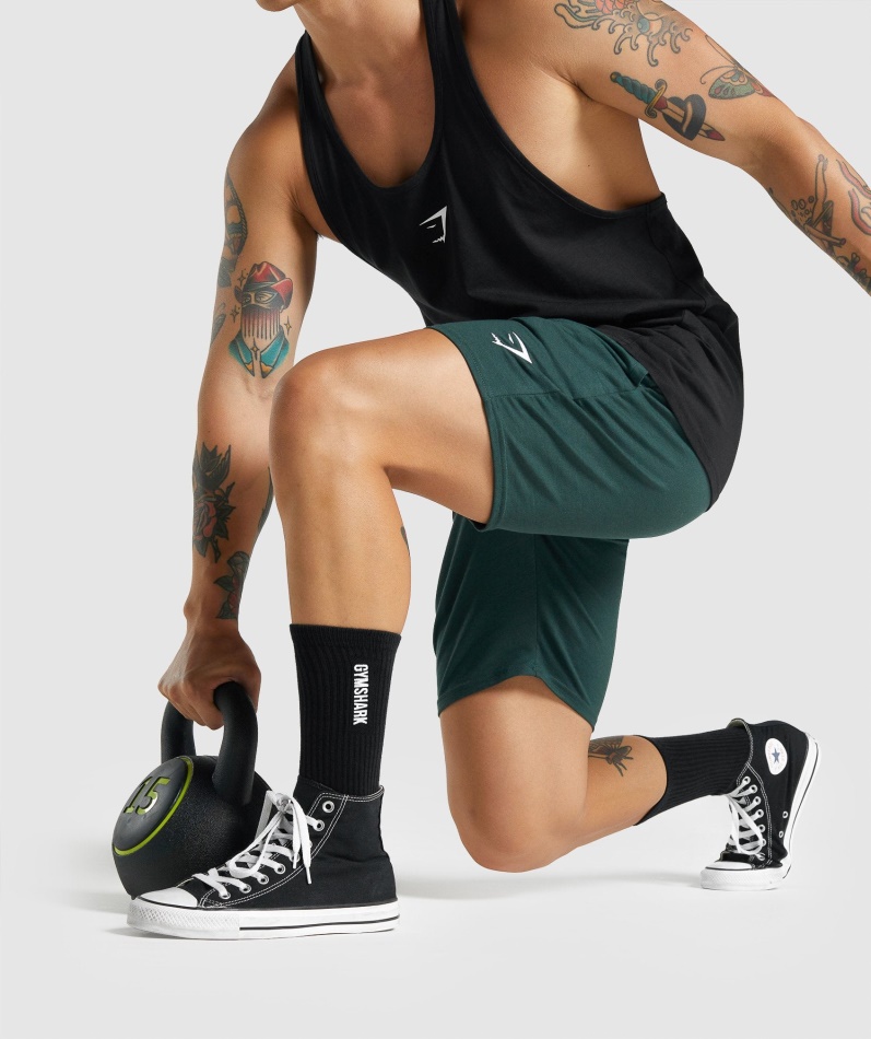Gymshark Premium Brodert Crew Sort Sokk 1pk