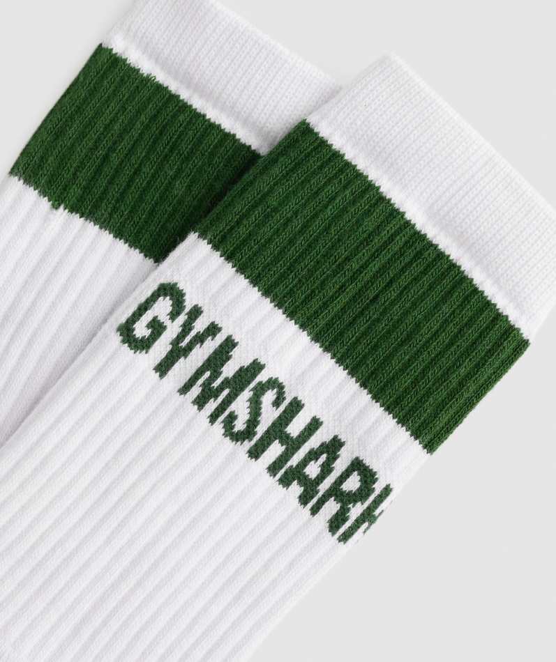 Gymshark Premium Logo Crew Sokker Atletisk Grønne