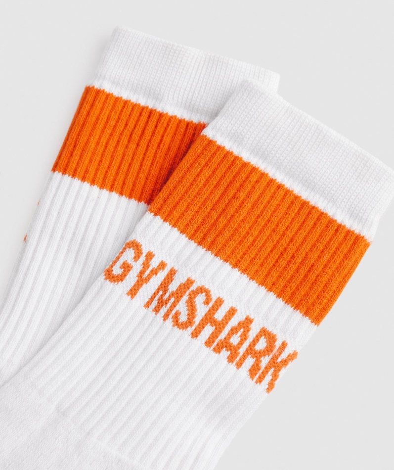 Gymshark Premium Logo Crew Sokker Sports Oransje