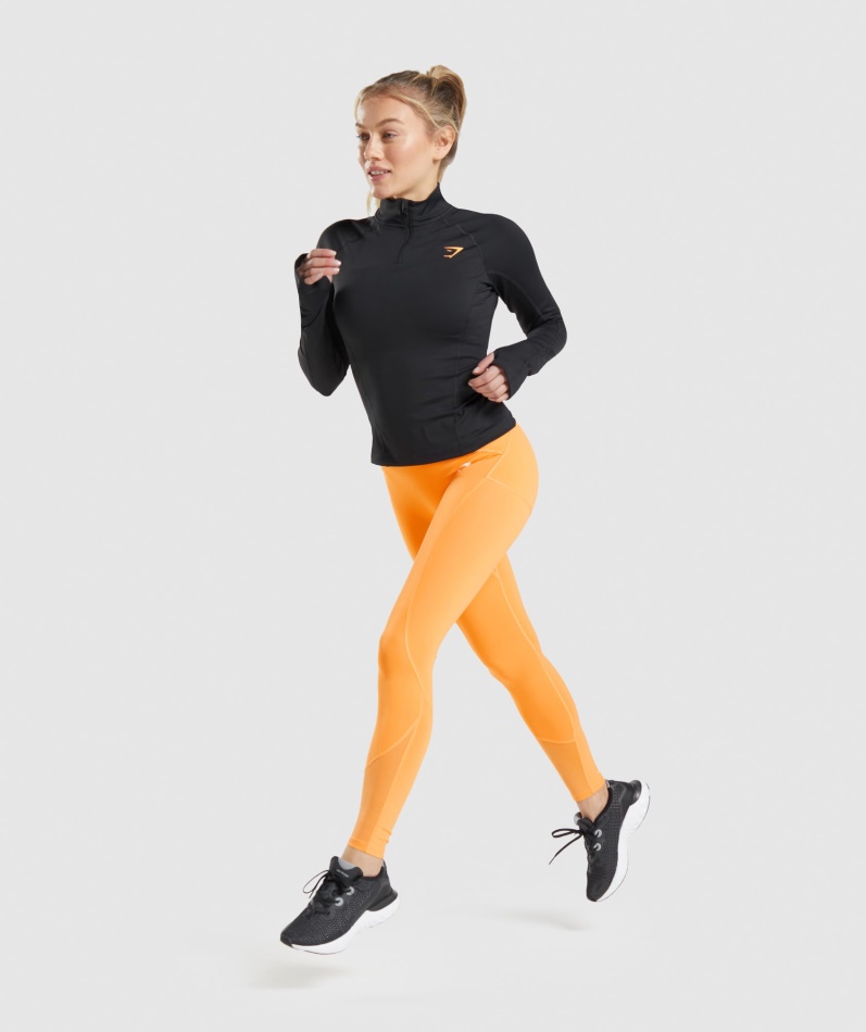 Gymshark Puls 1/4 Glidelås Svart