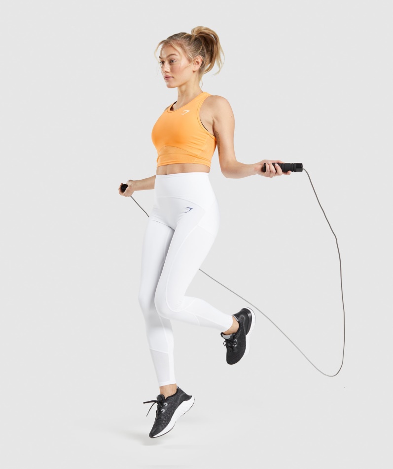 Gymshark Puls Crop Tank Aprikos Oransje