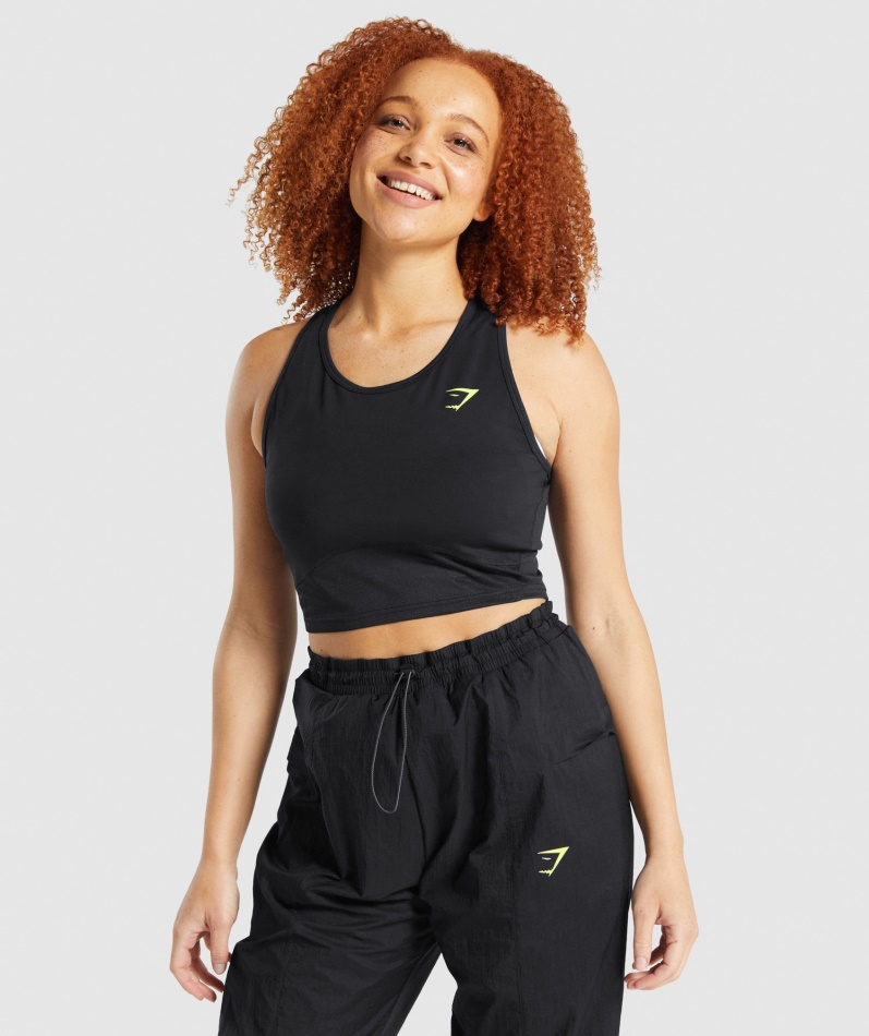 Gymshark Puls Crop Tank Svart