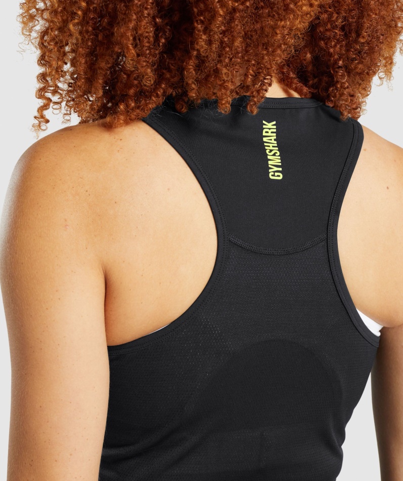 Gymshark Puls Crop Tank Svart
