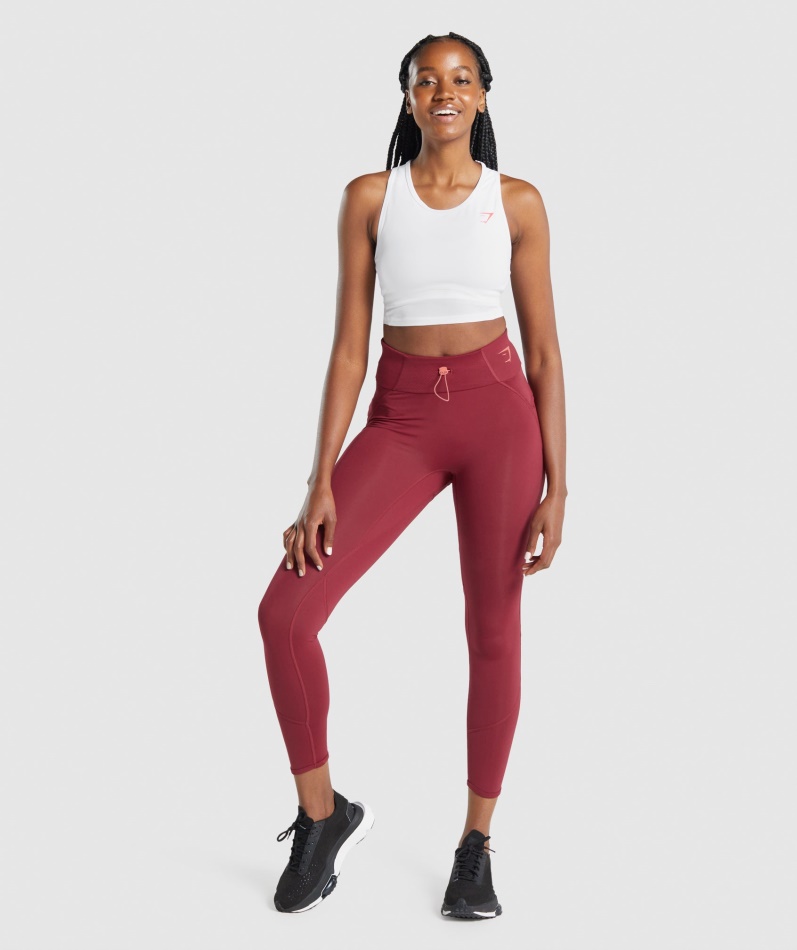Gymshark Puls Crop Tank Hvit