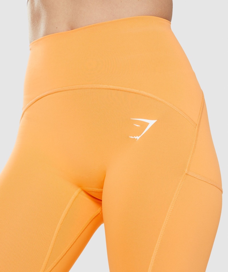 Gymshark Puls Mesh Leggings Aprikos Oransje