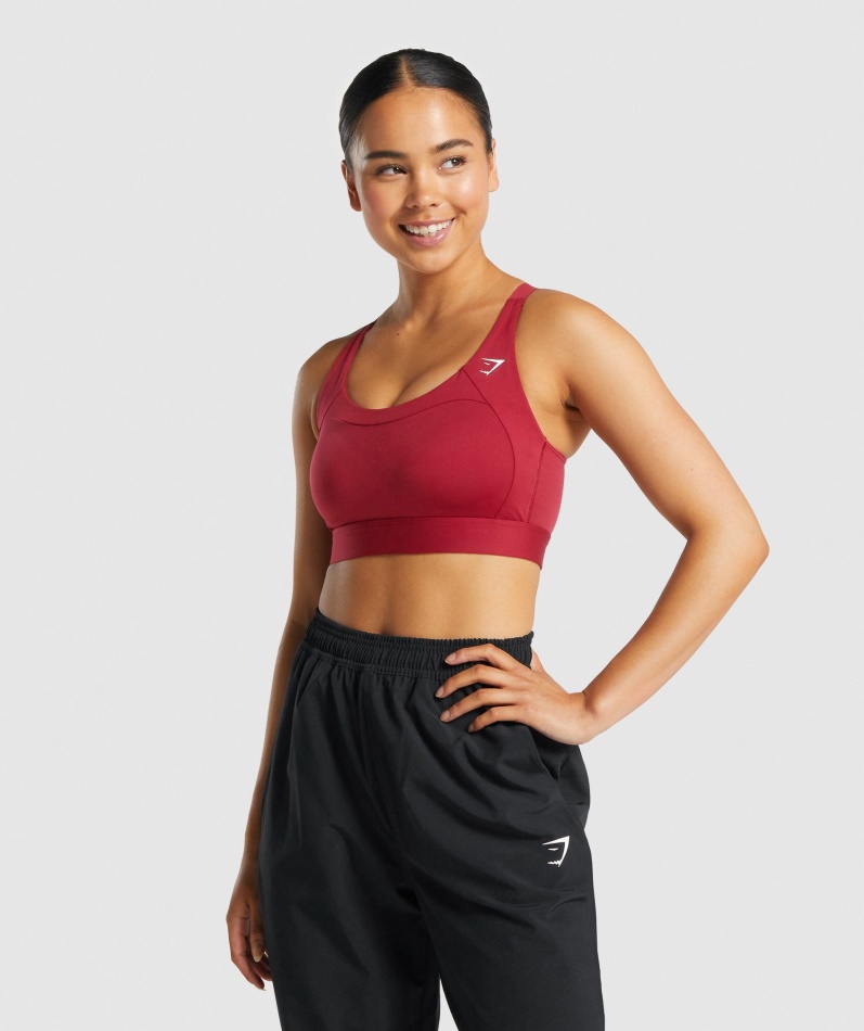 Gymshark Racer Back Sports-bh Burgunder