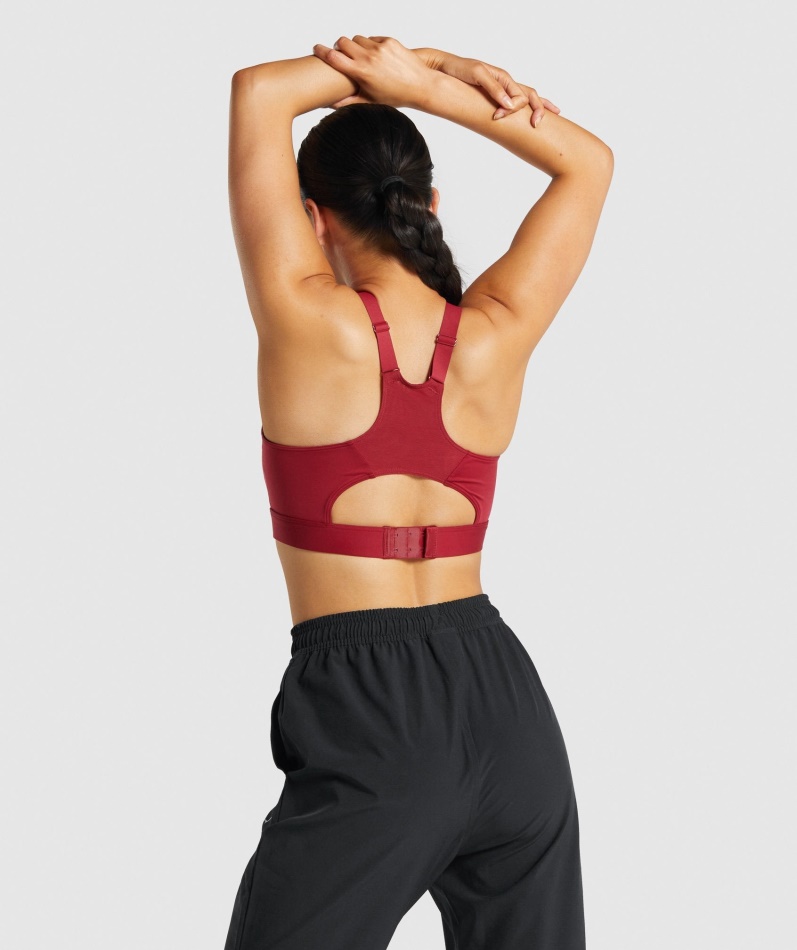Gymshark Racer Back Sports-bh Burgunder