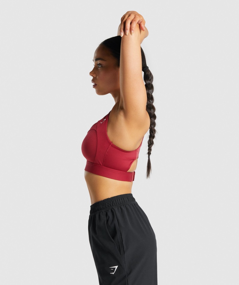 Gymshark Racer Back Sports-bh Burgunder