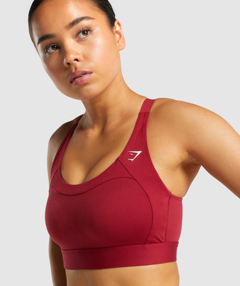 Gymshark Racer Back Sports-bh Burgunder