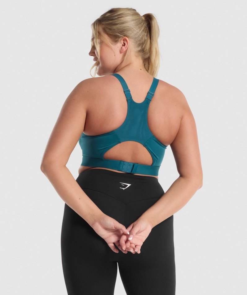 Gymshark Racer Rygg Sports-bh Blågrønn