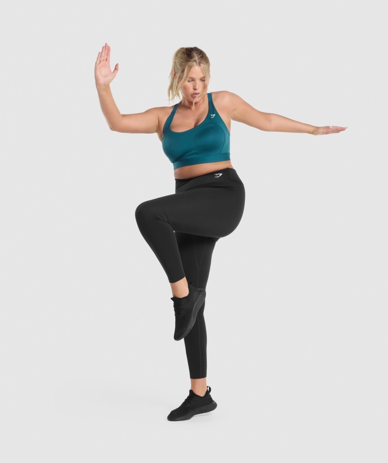 Gymshark Racer Rygg Sports-bh Blågrønn