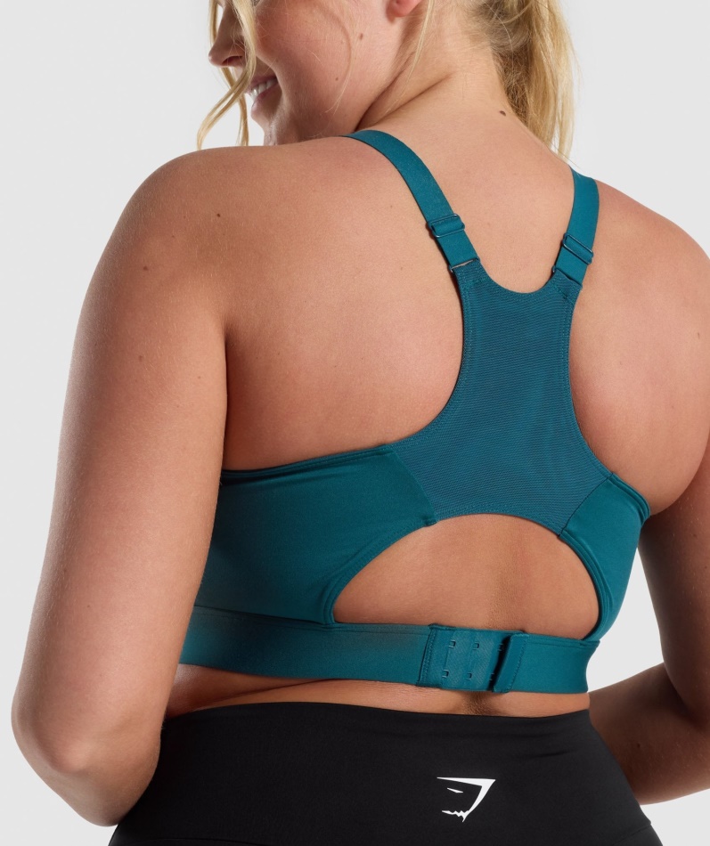 Gymshark Racer Rygg Sports-bh Blågrønn