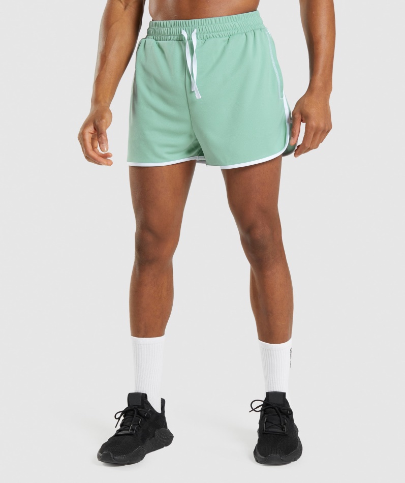Gymshark Recess 3" Shorts Maya Blå-hvit
