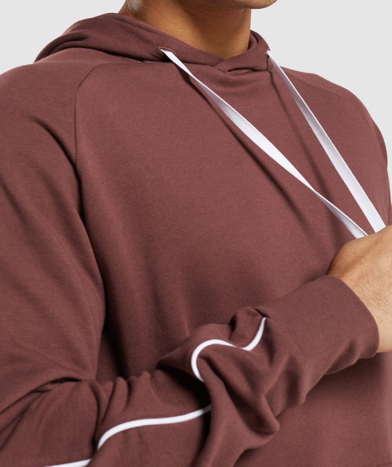 Gymshark Fordypning Hettegenser Kirsebær Brun-hvit