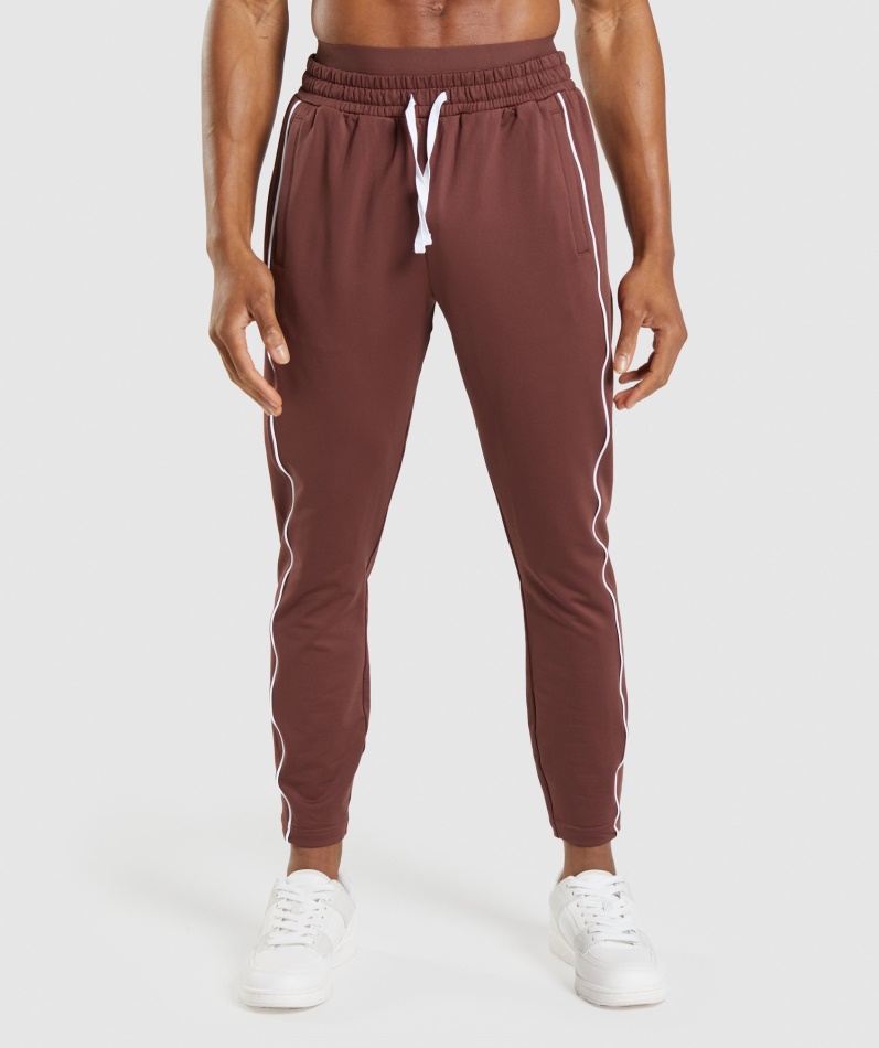 Gymshark Recess Jogger Kirsebærbrun-hvit