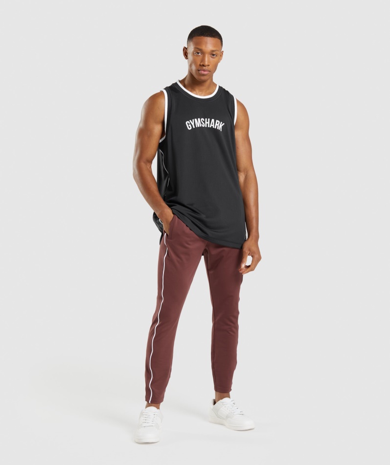 Gymshark Recess Jogger Kirsebærbrun-hvit