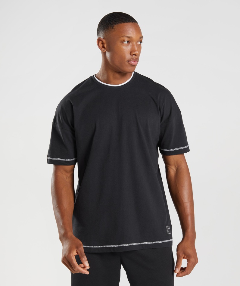 Gymshark Recess T-skjorte Svart-hvit