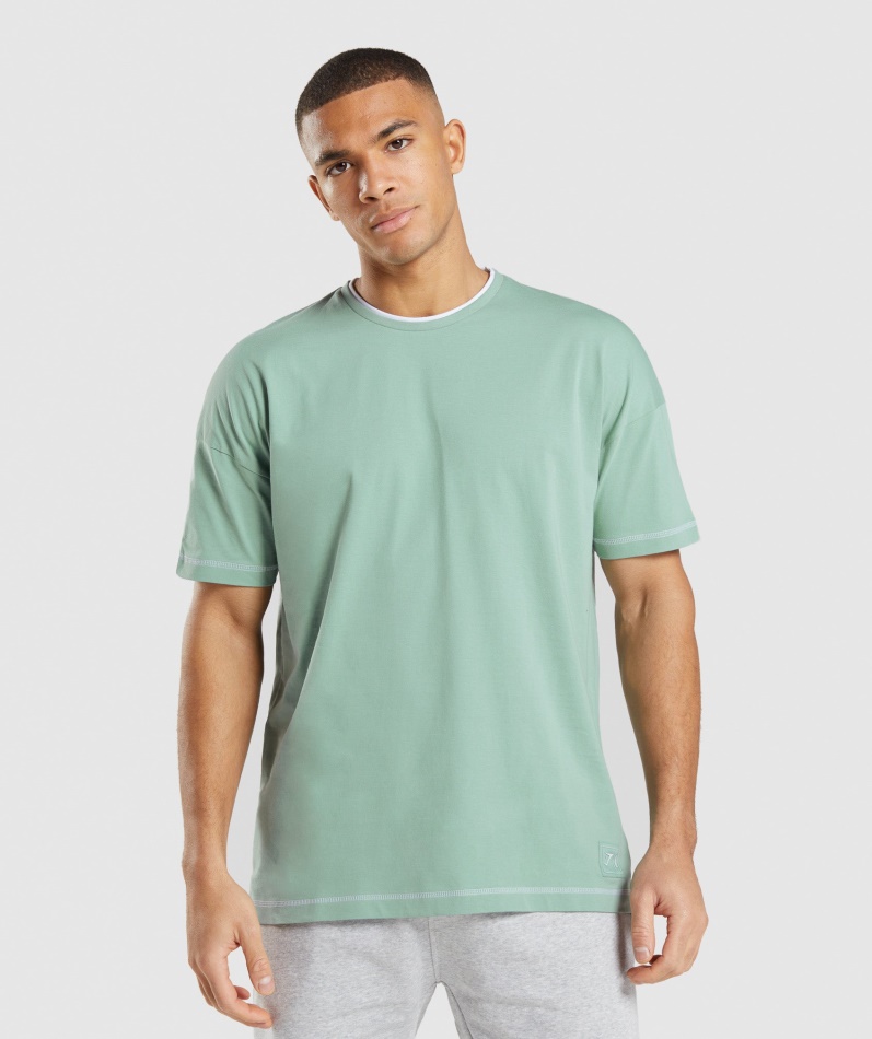 Gymshark Forsenkning T-skjorte Maya Blå-hvit