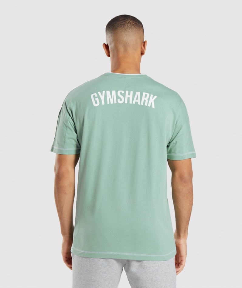 Gymshark Forsenkning T-skjorte Maya Blå-hvit
