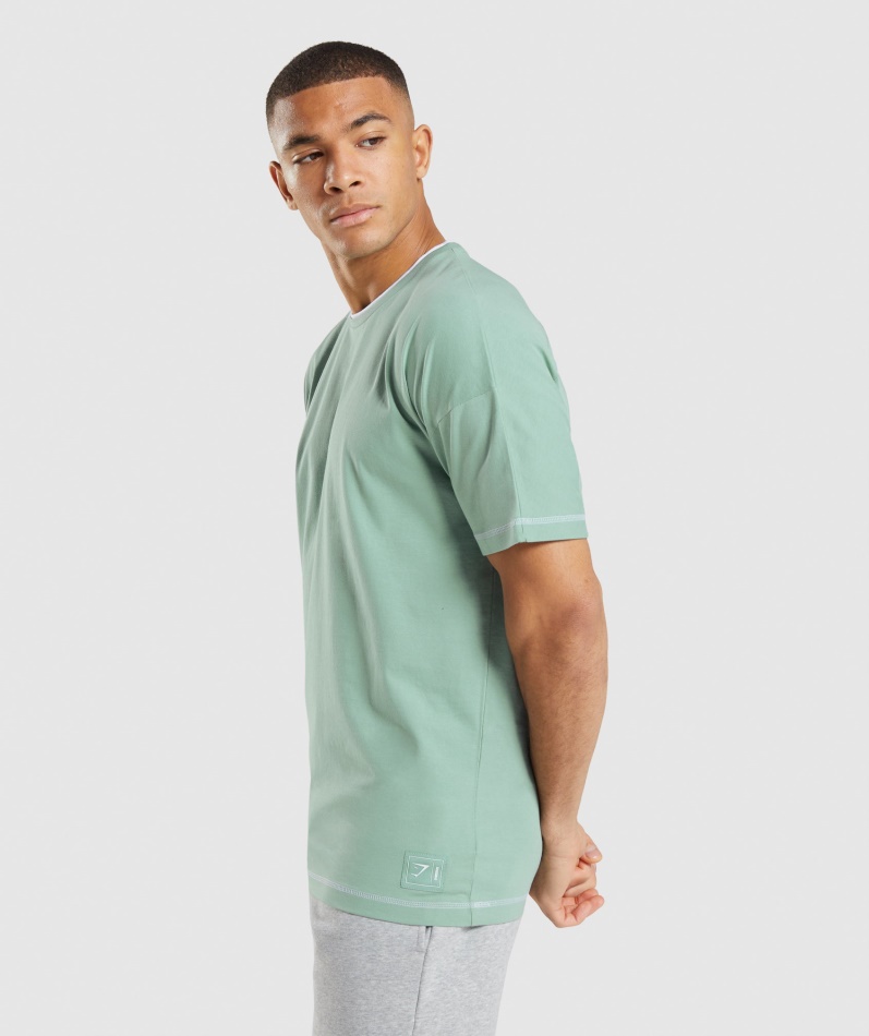 Gymshark Forsenkning T-skjorte Maya Blå-hvit
