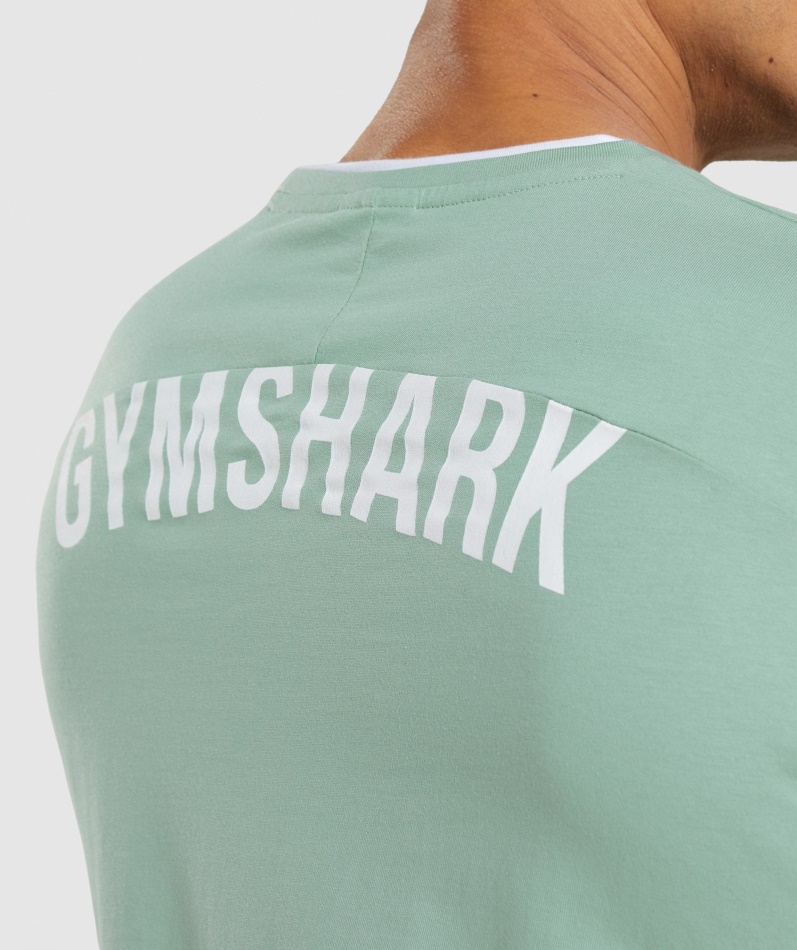 Gymshark Forsenkning T-skjorte Maya Blå-hvit