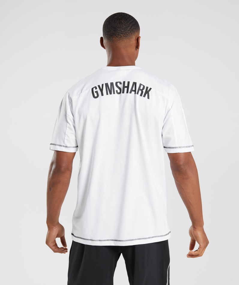 Gymshark Forsenkning T-skjorte Hvit-svart