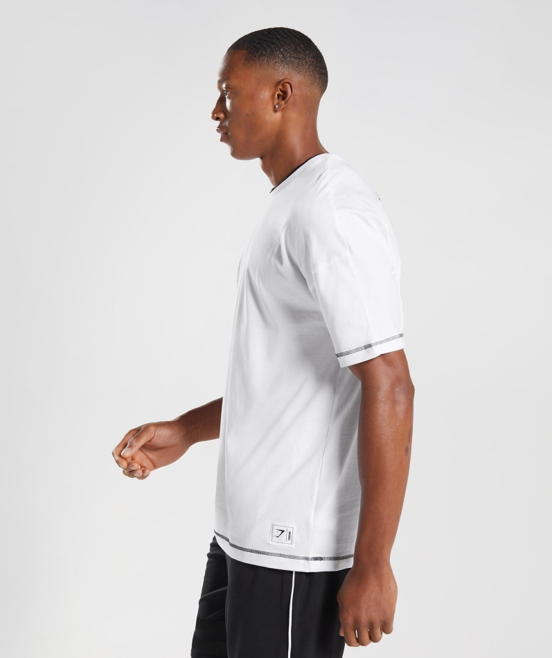 Gymshark Forsenkning T-skjorte Hvit-svart