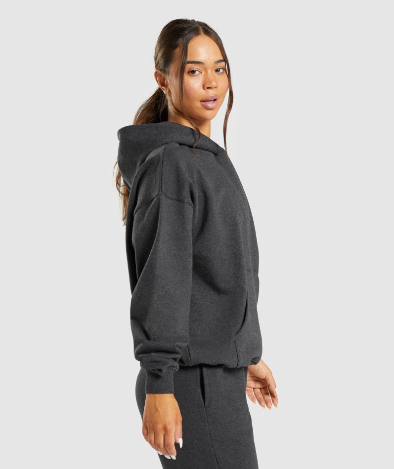 Gymshark Hviledag Svette Hettegenser Black Merg