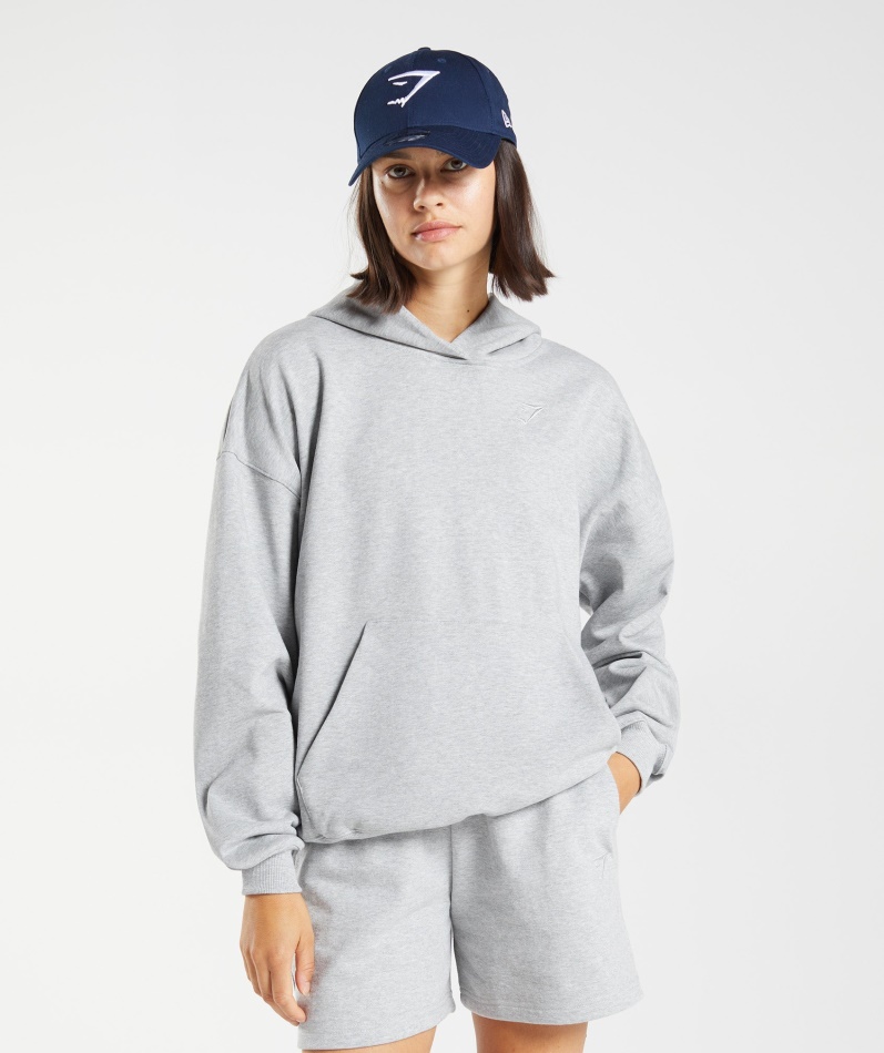 Gymshark Hviledag Svette Hettegenser Lys Grå Kjernemergel
