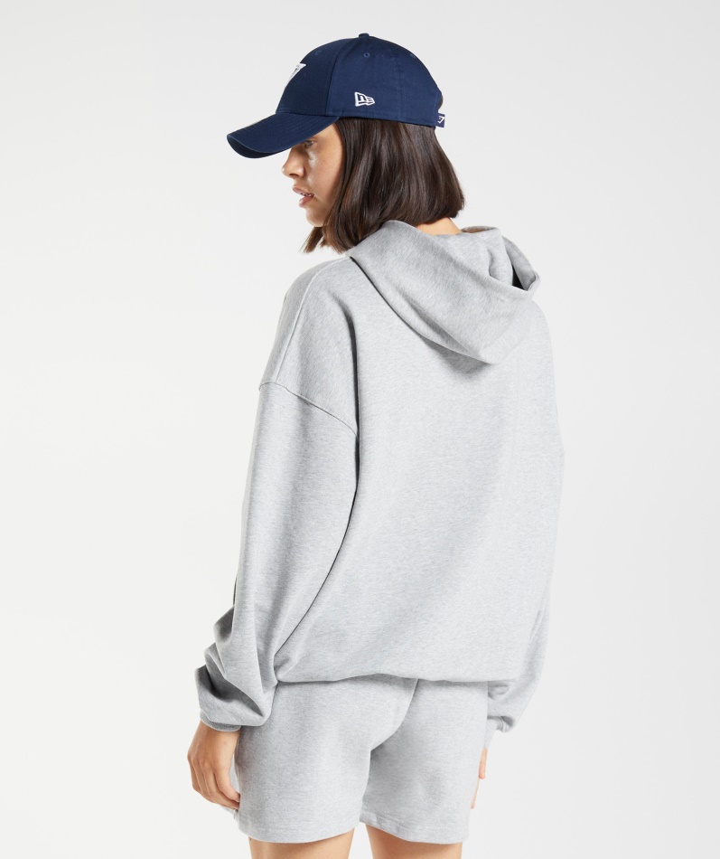 Gymshark Hviledag Svette Hettegenser Lys Grå Kjernemergel
