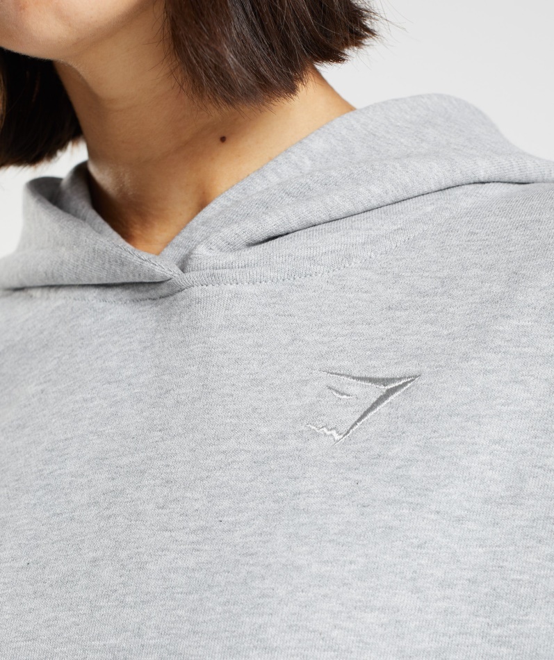 Gymshark Hviledag Svette Hettegenser Lys Grå Kjernemergel