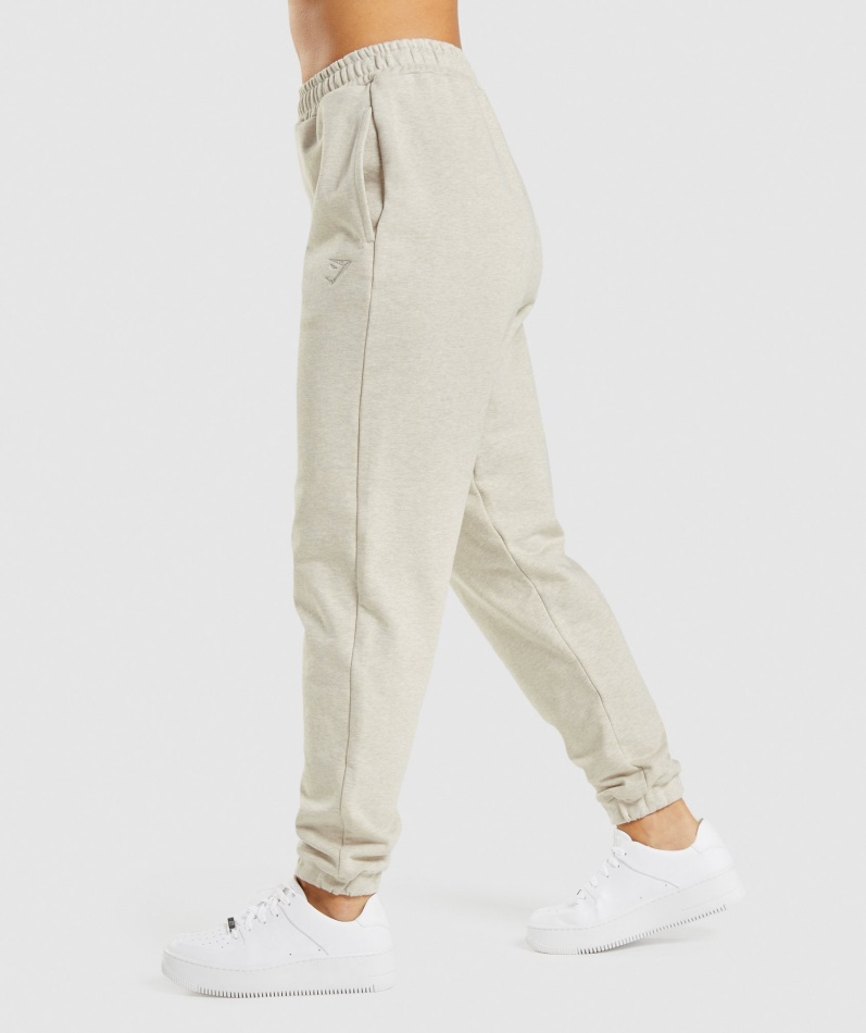 Gymshark Hviledag Svette Joggere Beige Mergel