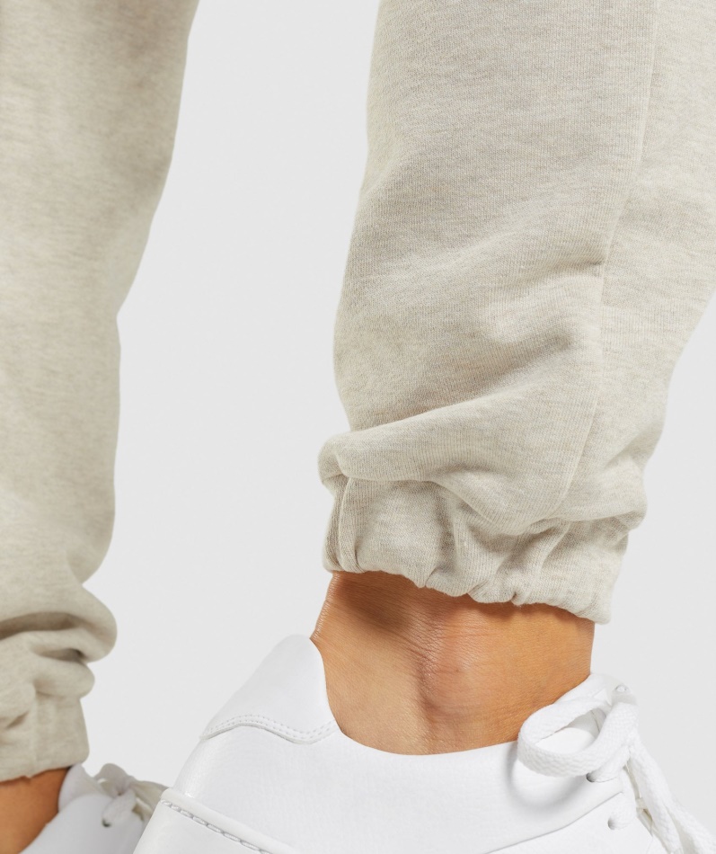 Gymshark Hviledag Svette Joggere Beige Mergel