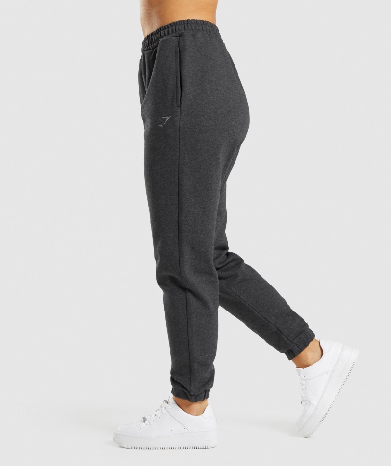 Gymshark Hviledag Svette Joggere Black Merg
