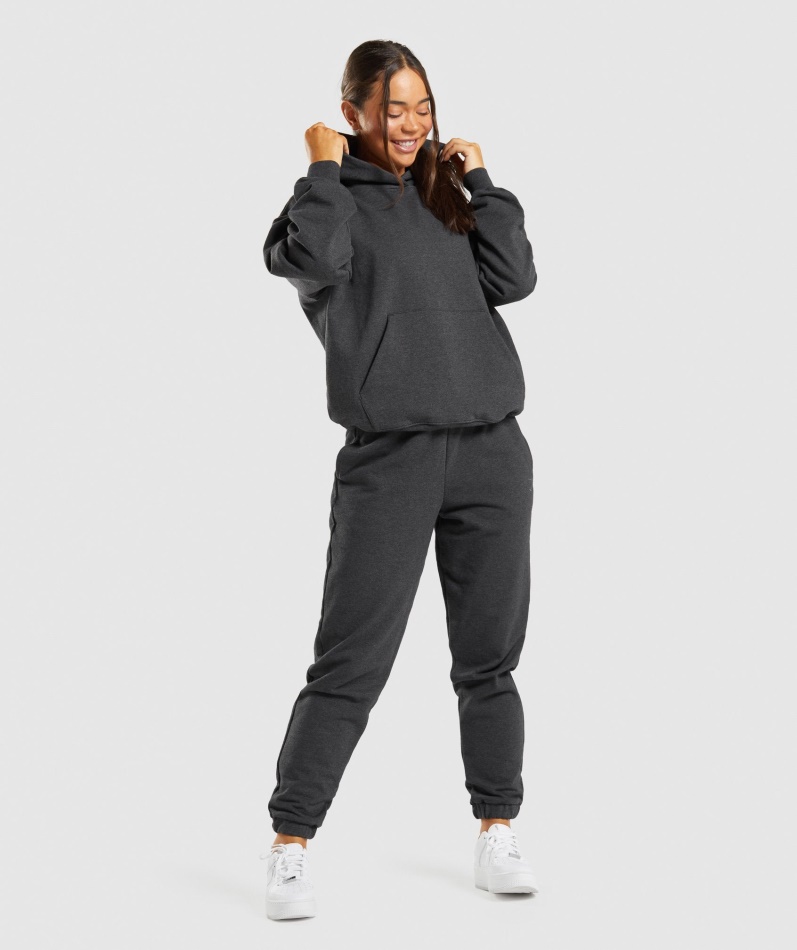 Gymshark Hviledag Svette Joggere Black Merg