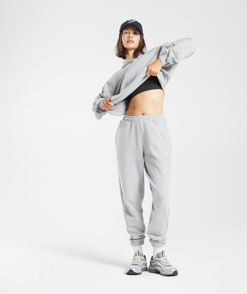 Gymshark Hviledag Svette Joggers Lys Grå Kjernemergel