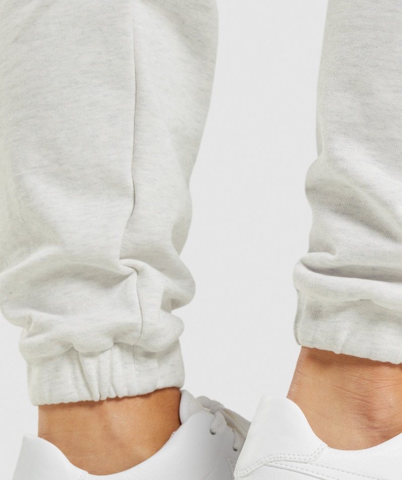 Gymshark Hviledag Svette Joggere Hvit Mergel