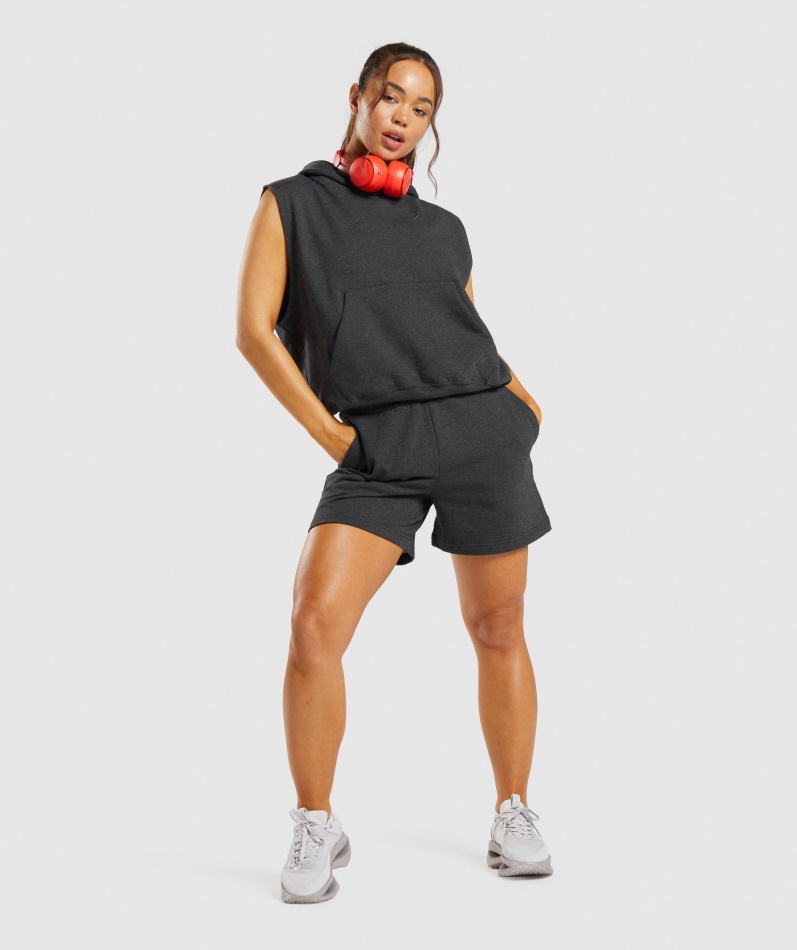 Gymshark Hviledag Svette Shorts Black Core Mergel