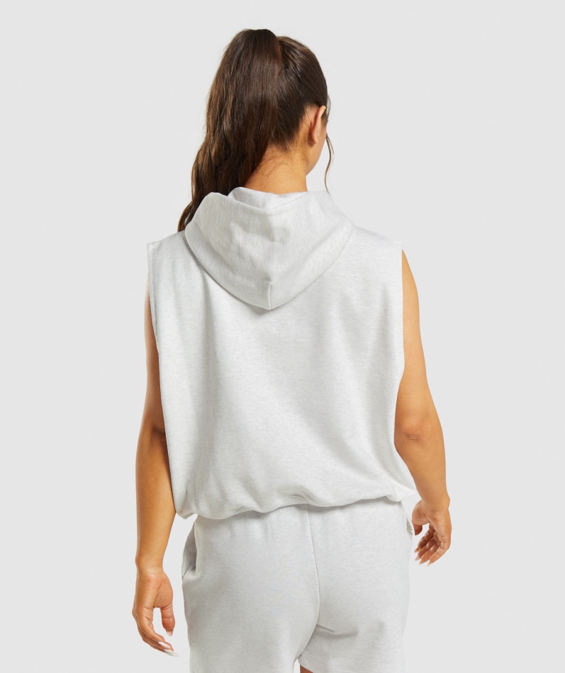 Gymshark Hviledag Svette Ermeløs Hettegenser Cloud Merg