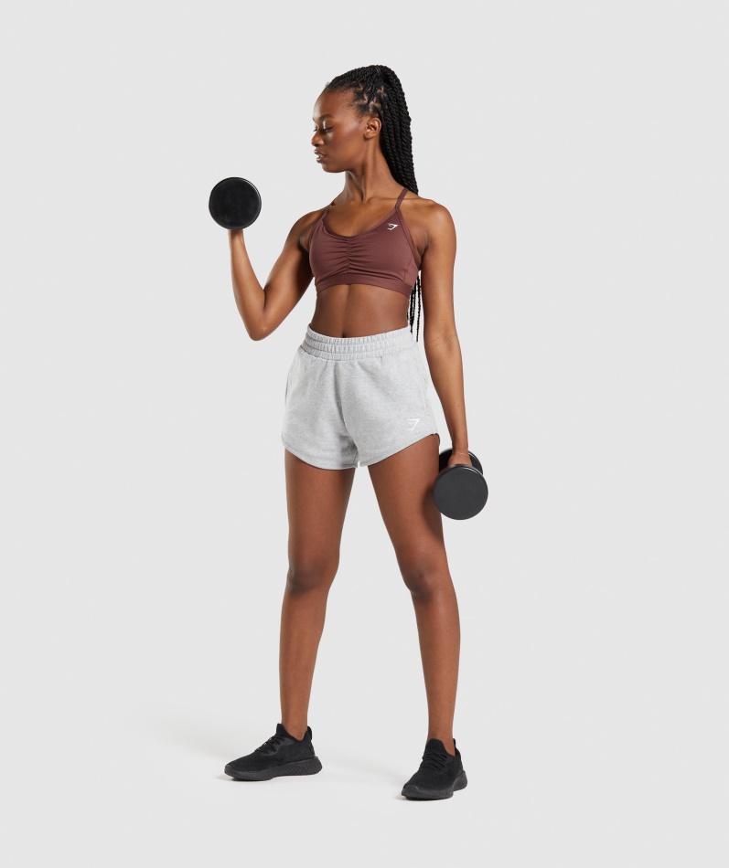 Gymshark Ruched Sports-bh Kirsebærbrun