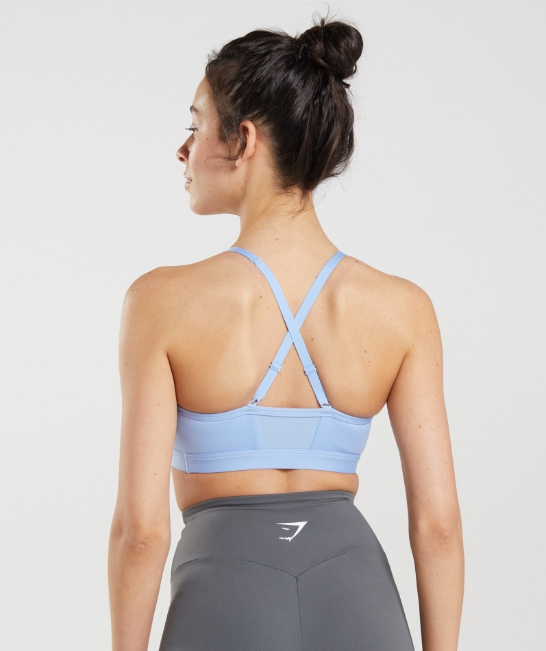 Gymshark Ruched Sports-bh Månesteinsblå